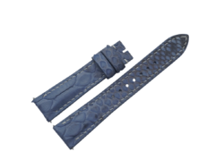 19mm/16mm Blue Python Skin Leather Watch Strap 115/75mm #WT14424
