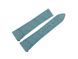 21mm High Grade Matte Sky Blue Crocodile Leather Quickswitch Strap for Cartier Santos Medium 110/90mm #WT14429