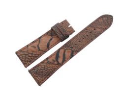 23mm/20mm Cognac Ostrich Leather Watch Strap 130/80mm #WT14431