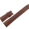21mm/18mm Red Brown Genuine OSTRICH Skin Leather Deployment Strap for IWC #WT14434