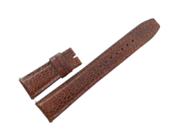 21mm/18mm Red Brown Genuine OSTRICH Skin Leather Deployment Strap for IWC #WT14434