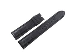 20mm/18mm High Grade Black Crocodile Leather Watch Strap #WT14436