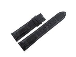 20mm/18mm High Grade Black Crocodile Leather Watch Strap #WT14438