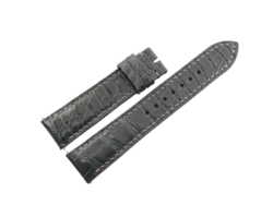 20mm/18mm Gray Genuine CROCODILE Skin Leather Watch Strap #WT14446