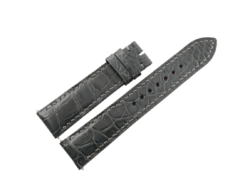 20mm/18mm Gray Genuine CROCODILE Skin Leather Watch Strap #WT14447