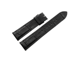 20mm/18mm Black Genuine CROCODILE Skin Leather Watch Strap #WT14449