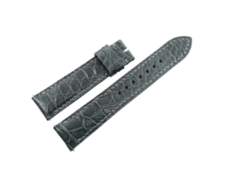 20mm/18mm Gray Genuine CROCODILE Skin Leather Watch Strap #WT14447