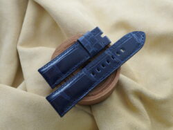 High Grade Glossy Navy Blue Leather Watch Strap For Panerai - CUSTOM MADE SERVICE CT3265
