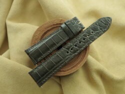 High Grade Glossy Olive Green Crocodile Leather Watch Strap For Cartier Tank Solo, Tank Must, Tank Louis - CUSTOM MADE SERVICE CT3267