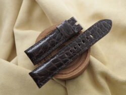 High Grade Glossy Dark Brown Leather Watch Strap For Panerai - CUSTOM MADE SERVICE CT3272