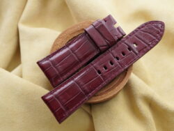 Red Prune Leather Watch Strap For Panerai - CUSTOM MADE SERVICE CT3275