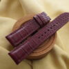 Red Prune Crocodile Leather Watch Strap - CUSTOM MADE SERVICE CT3277