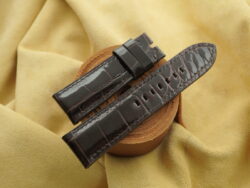 High Grade Glossy Dark Brown Leather Watch Strap For Panerai - CUSTOM MADE SERVICE CT3284