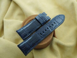 High Grade Glossy Navy Blue Leather Watch Strap For Panerai - CUSTOM MADE SERVICE CT3285
