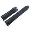 22mm/18mm Black Genuine Ostrich Skin Leather Watch Strap #WT14455
