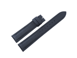 17.5mm/16mm Black Pebbled Calf Leather Watch Strap for Cartier TANK SOLO SMALL #WT14459