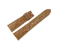 22mm/18mm Tan Brown Genuine Ostrich Skin Leather Watch Strap #WT14453