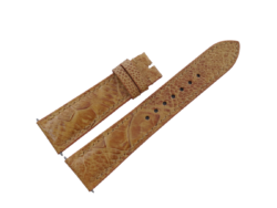 22mm/18mm Tan Brown Genuine Ostrich Skin Leather Watch Strap #WT14452