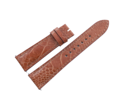 22mm/18mm Cognac Genuine Ostrich Skin Leather Watch Strap #WT14457