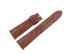 22mm/18mm Cognac Genuine Ostrich Skin Leather Watch Strap #WT14458