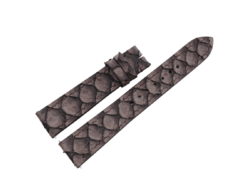 19mm/16mm Brown Carp Fish Skin Leather Watch Strap #WT14467
