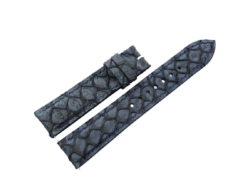 20mm/18mm Navy Blue Carp Fish Skin Leather Watch Strap #WT14474