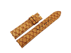 20mm/18mm Honey Carp Fish Skin Leather Watch Strap #WT14462