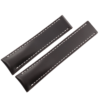22mm/20mm Dark Brown Box Calf Skin Deployment Strap For Breitling #WT14480