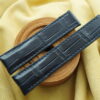 High Grade Dark Navy Blue Crocodile Leather Deployment Strap For Breitling - CUSTOM MADE SERVICE CT3318