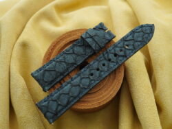Dark Blue Carp Fish Skin Leather Watch Strap - CUSTOM MADE SERVICE CT3305