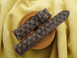 Brown Carp Fish Skin Leather Watch Strap - CUSTOM MADE SERVICE CT3309