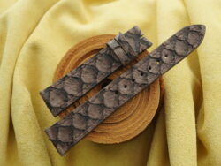Brown Carp Fish Skin Leather Watch Strap - CUSTOM MADE SERVICE CT3294