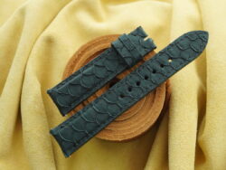 Black Carp Fish Skin Leather Watch Strap - CUSTOM MADE SERVICE CT3302