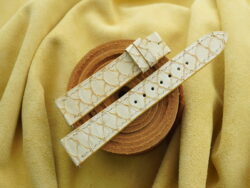 Off White Carp Fish Skin Leather Watch Strap - CUSTOM MADE SERVICE CT3291