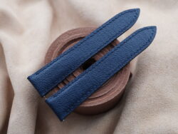 Navy Blue Saffiano Leather Deployment Watch Strap For Cartier Tank Solo, Large Model - CUSTOM MADE SERVICE CT3329