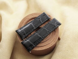 High Grade Black Crocodile leather Deployment Strap For Rolex Daytona - CUSTOM MADE SERVICE CT3330