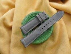 Gray Nubuck Calf Leather Watch Strap - CUSTOM MADE SERVICE CT3340