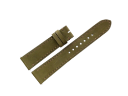 20mm/18mm Olive Green Nubuck Skin Leather Watch Strap 125/75mm #WT14483
