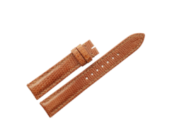 17.5mm/16mm Cognac Lizard Leather Watch Strap for Cartier TANK SOLO SMALL #WT14495
