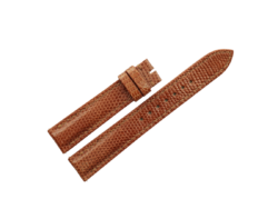 17.5mm/16mm Cognac Lizard Leather Watch Strap for Cartier TANK SOLO SMALL #WT14496