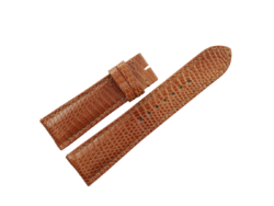 23mm/20mm Cognac Genuine Lizard Skin Leather Watch Strap for Cartier Tank SOLO XL #WT14498