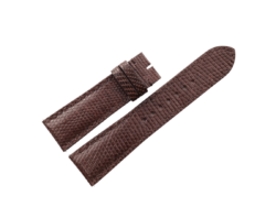 23mm/20mm Dark Brown Genuine Lizard Skin Leather Watch Strap for Cartier Tank SOLO XL #WT14499