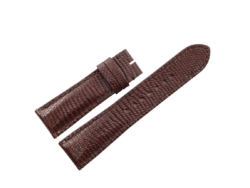 23mm/20mm Dark Brown Genuine Lizard Skin Leather Watch Strap for Cartier Tank SOLO XL #WT14500