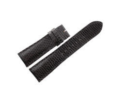 23mm/20mm Black Genuine Lizard Skin Leather Watch Strap for Cartier Tank SOLO XL #WT14506