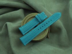 Sky Blue Togo Calf Leather Watch Strap - CUSTOM MADE SERVICE CT3345