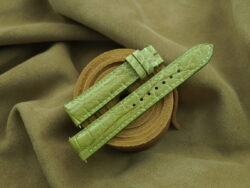 Pear Green Crocodile Leather Watch Strap - CUSTOM MADE SERVICE CT3349