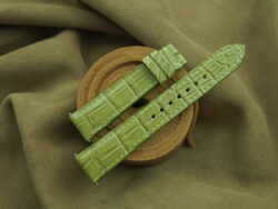 Pear Green Crocodile Leather Watch Strap For Cartier Tank Solo, Tank Must, Tank Louis - CUSTOM MADE SERVICE CT3351