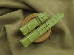 Pear Green Crocodile Leather Watch Strap For Cartier Tank Solo, Tank Must, Tank Louis - CUSTOM MADE SERVICE CT3352