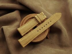 Tan Brown Togo Calf Leather Watch Strap - CUSTOM MADE SERVICE CT3347
