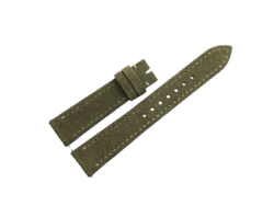 19mm/16mm Olive Green Suede Skin Leather Watch Strap 120/70mm #WT14486